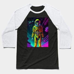 Skeleton in Spacesuit Baseball T-Shirt